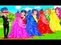 Princess Dress Up Rainbow Skirt & Wedding Dress - Hilarious Cartoon Compilation