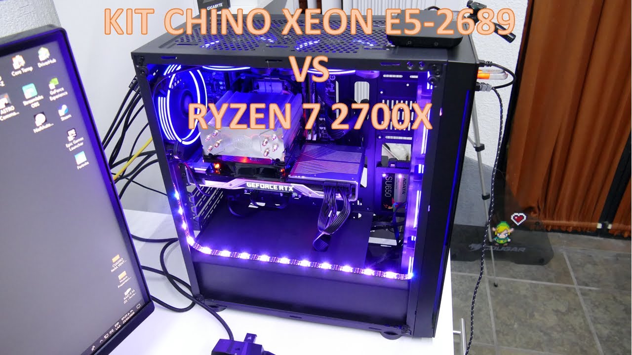 KIT CHINO XEON E5-2689 VS RYZEN 7 2700X - YouTube