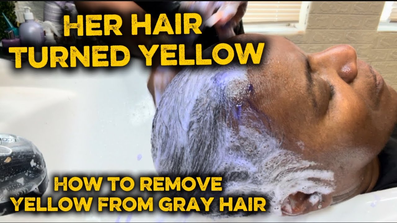 Ее волосы пожелтели от выпрямителя + как убрать желтые или медные оттенки с седых волос