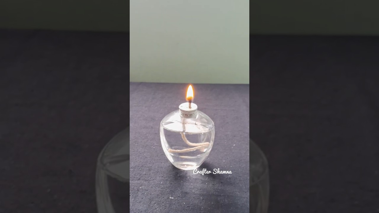 Craft Challenge Day-10❤‍🔥|perfume bottle craft ideas|how to make water candle 