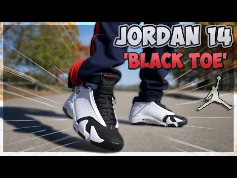 Classics !! Air Jordan 14 Black Toe On Foot/Review - YouTube