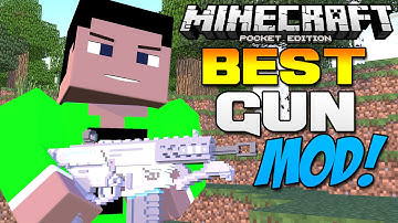 BEST GUN MOD IN MCPE!! - GunCraft Mod! - Minecraft PE (Pocket Edition)