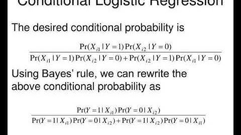 conditional logistic regression