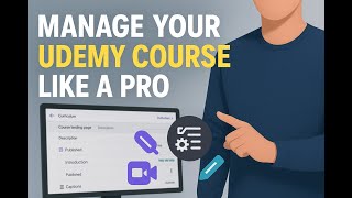 Managing Udemy dahsboard. SEO optimization in title and subtiles and creating coupon codes