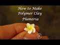 How to make polymer clay plumeria flower