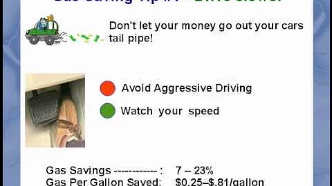 How To Save Money - Gas Saving Tip 1
