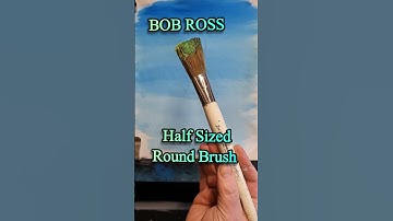 Bob Ross Happy little trees 🌲 Easy way to paint  #bobross #shorts