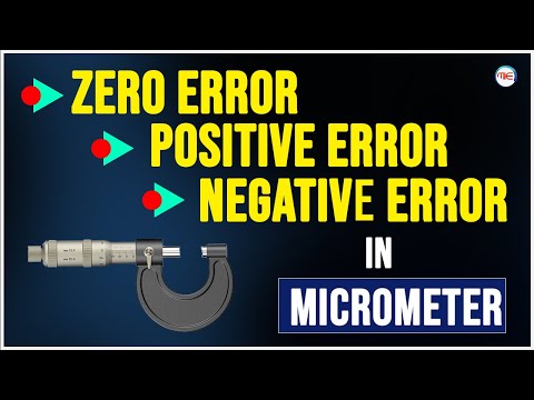 What is ZERO ERROR/ POSITIVE ERROR/ Negative ERROR in Micrometer Screw Gauge | ERRORS in Micrometer