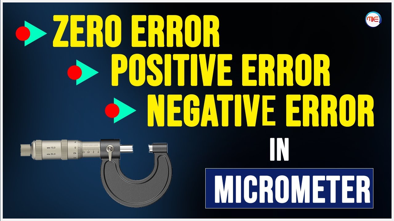 What is ZERO ERROR/ POSITIVE ERROR/ Negative ERROR in Micrometer Screw Gauge | ERRORS in Micrometer