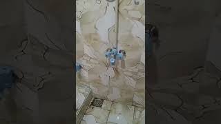 *"After tile/marble work, pipeline and shower set fitting."