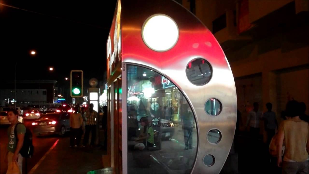Dubai Travel - Bus Public Transport Airconditioned Bus Stops, United Arab Emirates