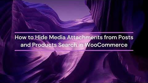 How to Hide Media Attachments from Posts and Products Search