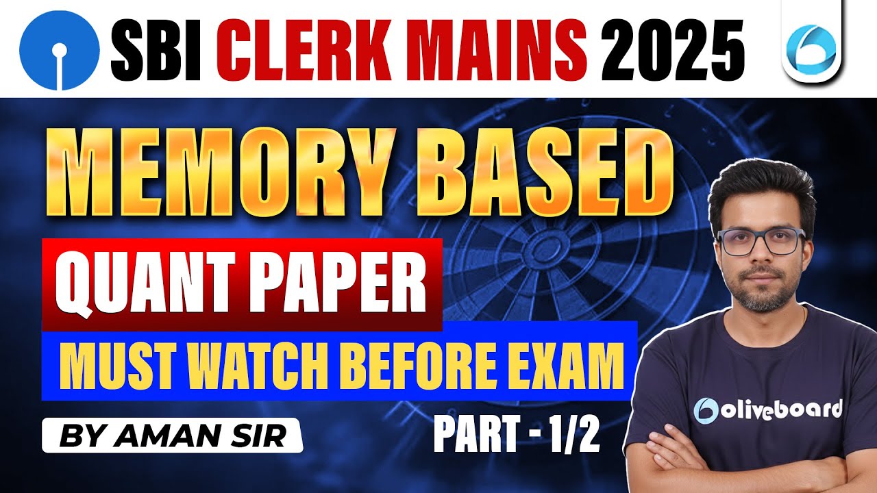SBI Clerk Mains Memory Based Quant Paper | High Level DI + Mains Level ...