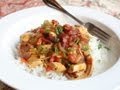 Cajun Chicken Ragu - Spicy Chicken and Sausage Stew over Rice - Mardi Gras Special