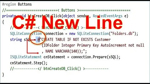 C# Line Break in the Code