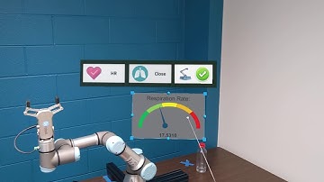 Microsoft Mixed Reality Hololens 2 Co-Robot Physiological Interface - Early Demo of Functionality
