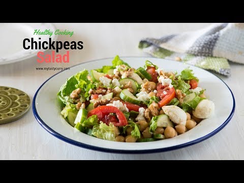 Chickpeas Salad Recipe- Greek Style Salad Recipe