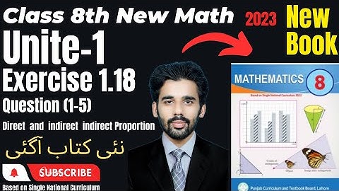 Class 8Th New Math Book 2023 Ex 1.18 Question (1-5)||Direct and Inverse Proportion||#snc