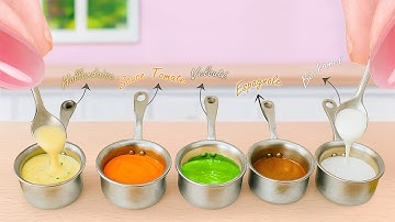 Amazing Miniature Cooking 🌶️ 5 Sauces Every Chef Must Learn in Tiny Kitchen