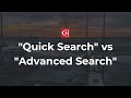 Chaviation the difference between quick search and advanced search