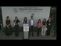 Conferencia de prensa de la senadora Alejandra Barrales Magdaleno, del Grupo Parlamentario de MC