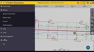 Trimble Siteworks - View Station & Offset of Alignment