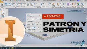 🔴 ¿Patrón o simetría en Inventor de 6 formas DIFERENTES? | Tutorial Autodesk INVENTOR 2023 Español