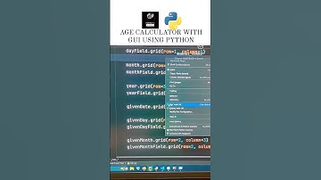 AGE CALCULATOR WITH GUI USING PYTHON PROGRAMMING 🌟 #age #calculator #gui #python #youtubeshorts