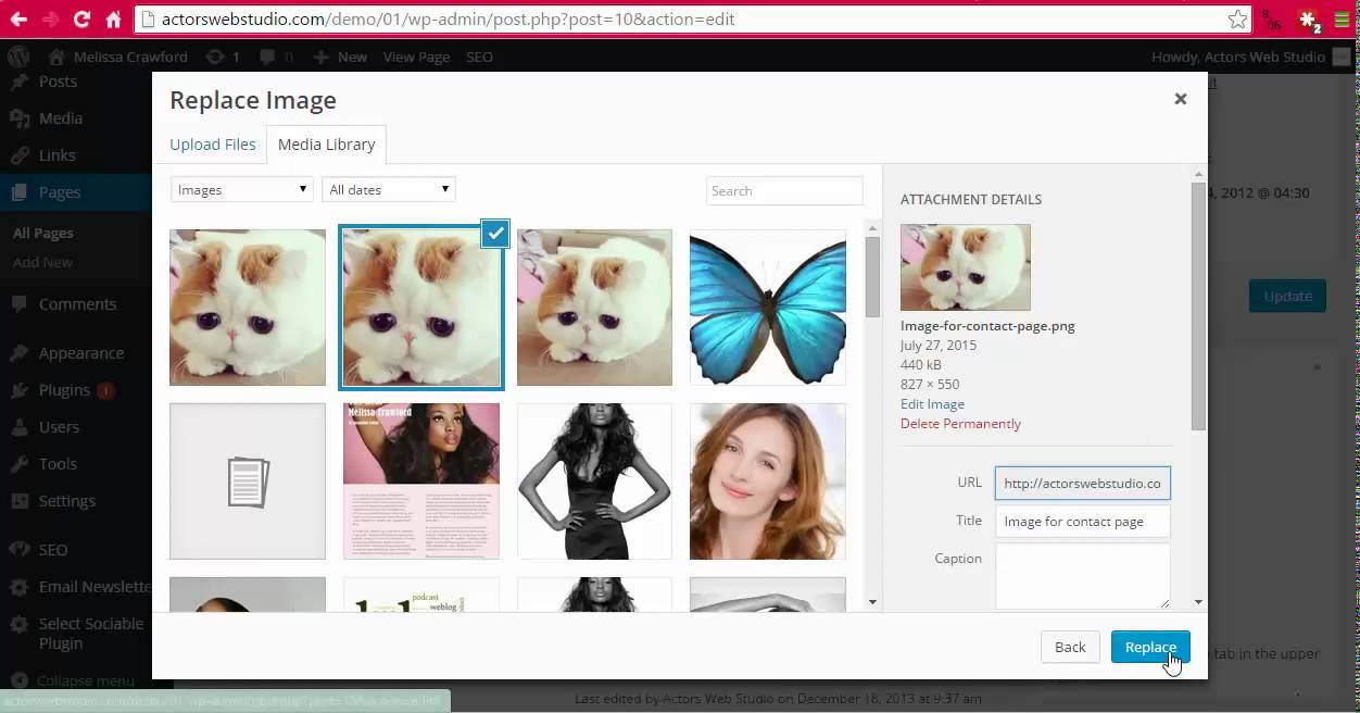 How To Update The Contact Page Of Your Actor Website