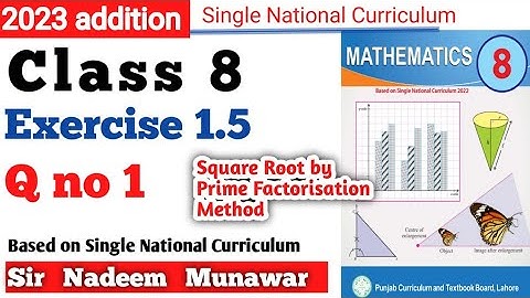 Class 8 Exercise 1.5   Q no 1 Single National Curriculum Maths SNC Ex 1.5 8th Sir Nadeem Munawar