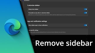 edge remove sidebar | edge hide sidebar ✅ tutorial