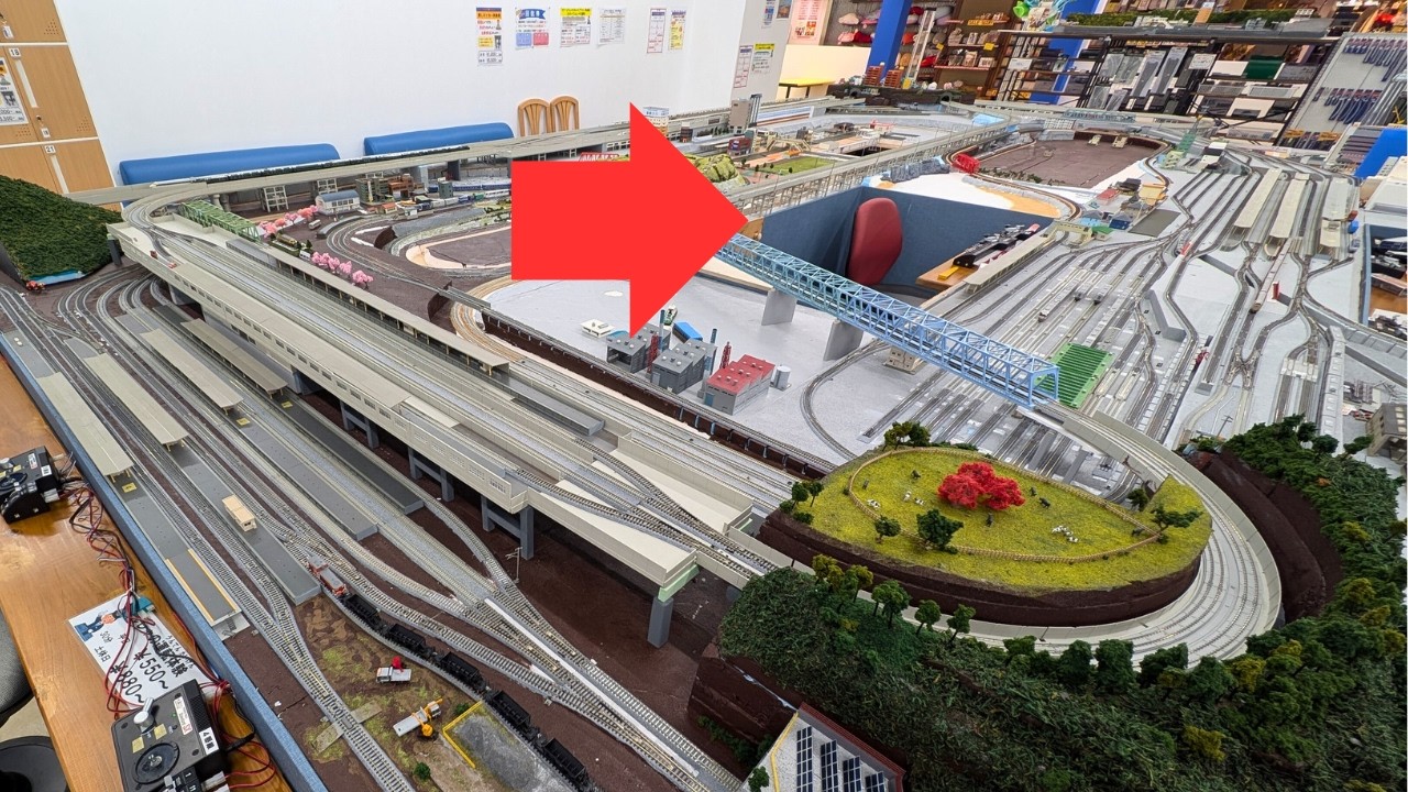 【28畳】潜り込むとそこはジオラマのど真ん中！大迫力のNゲージレンタルレイアウト【スモールワールド下関】