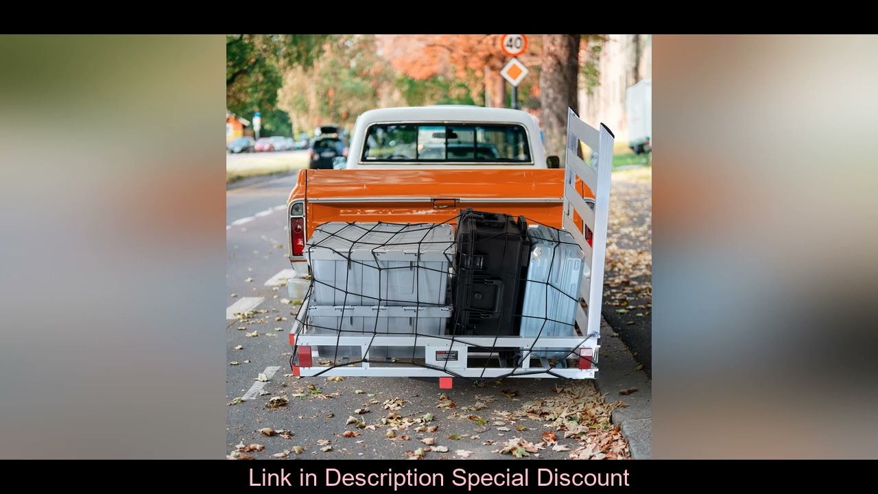 SucceBuy 47/53/60 in Hitch Cargo Carrier 400/500lb Capacity Trailer Hitch Mount Aluminum Cargo Baske