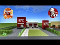 كيف تبني مطعم كنتاكي مع تأثيث مطعم كامل في ماين كرافت Minecraft 
