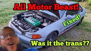H23A Powered ALL MOTOR Honda Civic! | Rippin VTEC Hard Again! | Engine Reveal Honda Accord CD5