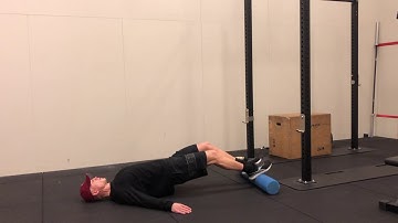 Hamstring walkouts on foam roller
