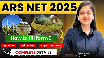 ARS- NET 2025 I How to Fill form I Eligibility I Syllabus I ICAR NET 2025 Complete Details
