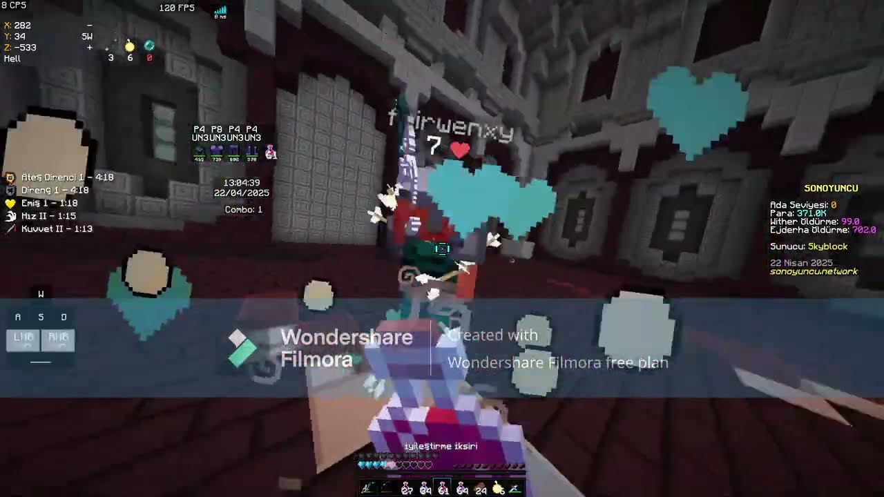 Minimium gelişme pvpsi denilir gibi kritik pvp SonOyuncu SkyBlock Nether PvP 46 - Minecraft