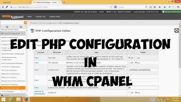 Edit PHP Configuration in WHM