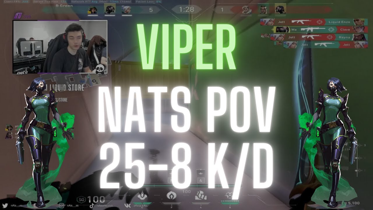 Liquid nAts POV Viper on Icebox 25-8 K/D (VALORANT Pro POV)