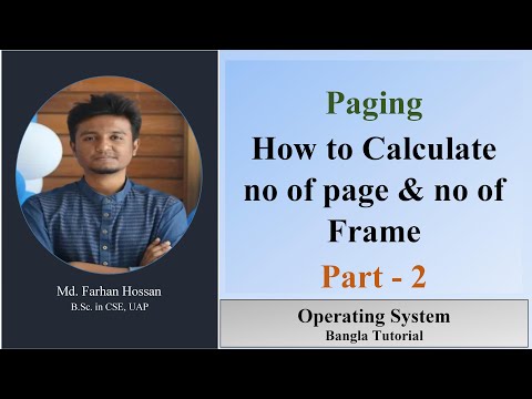 Calculate no of Page & no of Frame | Part-2| Paging | Operating System | Bangla Tutorial