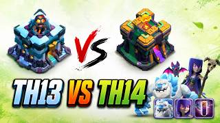TH13 DESTROYS TH14 in Ranked Battle | Ice Golem + Witch Spam + Bat Spell Strategy