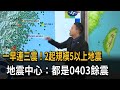 一早連三震！2起規模5以上地震 專家：都是0403餘震－民視新聞