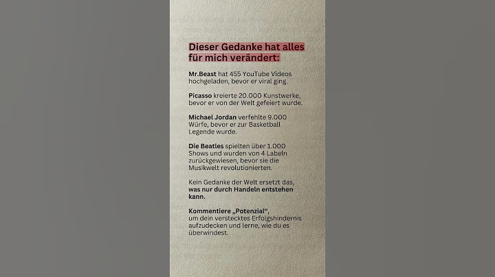 Dieser Gedanke hat ALLES Für Mich Verändert 💭💡