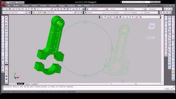 Autocad Speed Drawing - Simple Connecting Rod (2D/3D)