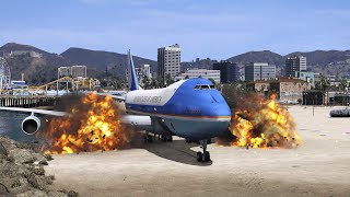 Boeing VC-25 Engines Exploded During Emergency Landing | GTA 5 by ANHVGTA 1,913 views 3 months ago 5 minutes, 2 seconds