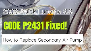 Buick Lucerne 3.8 Running rough, Code P02431 FIXED! 