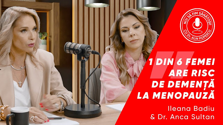 ''1 DIN 6 FEMEI ARE RISC DE DEMENȚĂ LA MENOPAUZĂ'' - ILEANA BADIU & DR. ANCA SULTAN