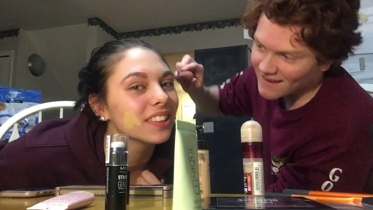 BOYFRIEND DOES MY MAKEUP??