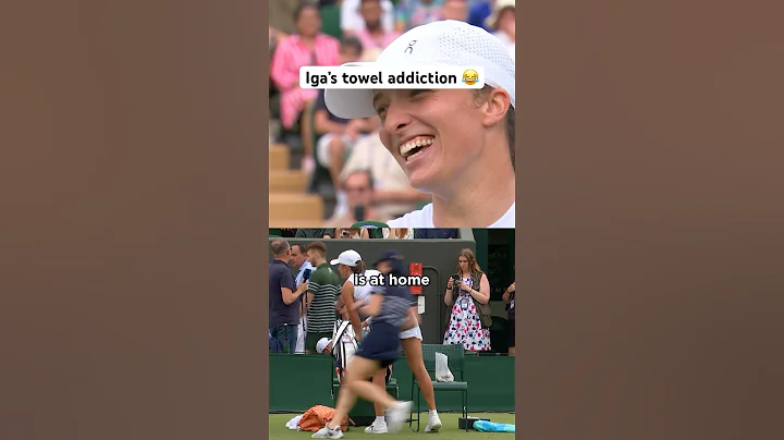 The towel museum 🤣 #shorts #wimbledon #tennistournament #sports #igaswiatek